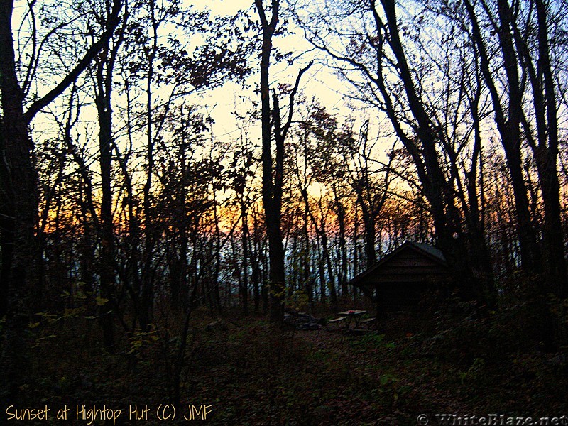 Hightop Hut at Sunset Oct 2012