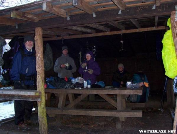 Cold Group in Big Spring Shelter, NC