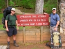 Camper Chuck and Rainman at the beginning of the Approach trail to Springer Mountain by Rainman in Faces of WhiteBlaze members
