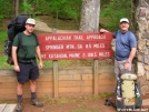 Camper Chuck and Rainman at the beginning of the Approach trail to Springer Mountain