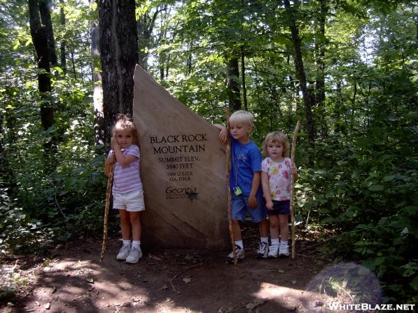 Rainman's kids at the summit of Black Rock Mountain.