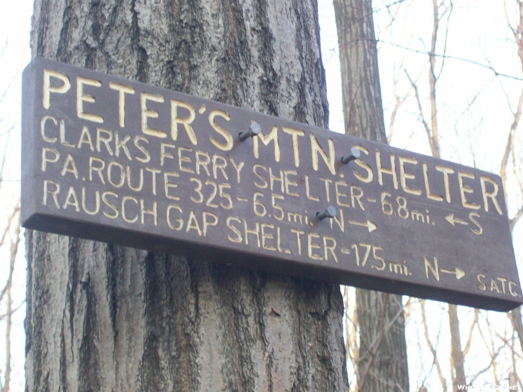 Sign on Peters Mountain