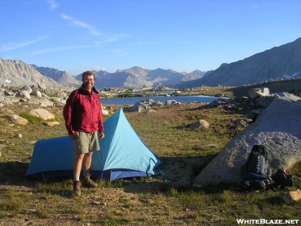 JMT - Cookerhiker camps below Mather Pass