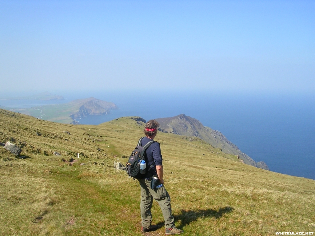 Dingle Way Ireland - CH gazes at Atlantic