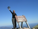 Waving the scarf atop Katahdin