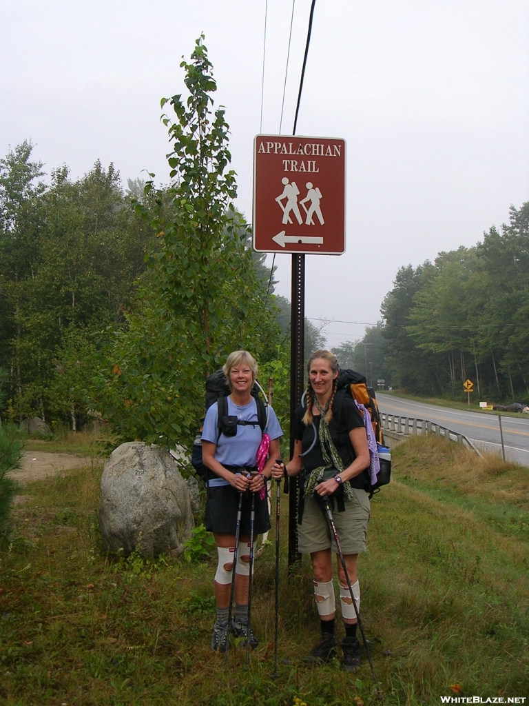 Nails & Scarf start their hike in Gorham