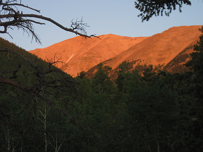 Colorado Trail - Morning sun on Mt. Princeton