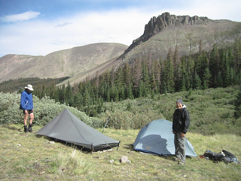 Campsite on upper part of Cochetopa Creek