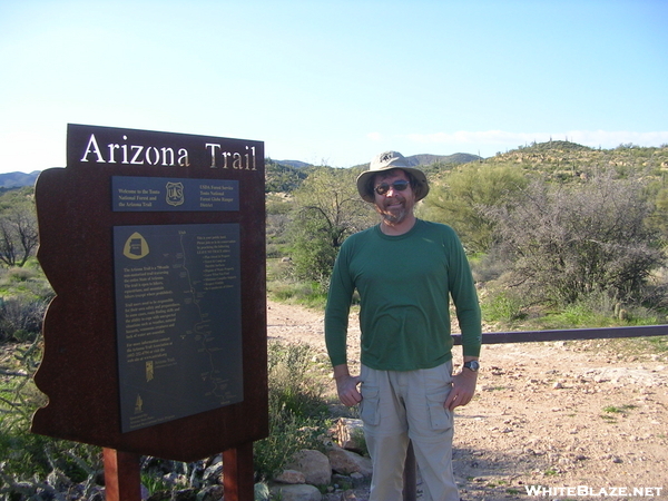 Cookerhiker at Arizona Trail Sign