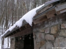 Ice hangs from Trimpi Shelter by Cookerhiker in Virginia & West Virginia Shelters