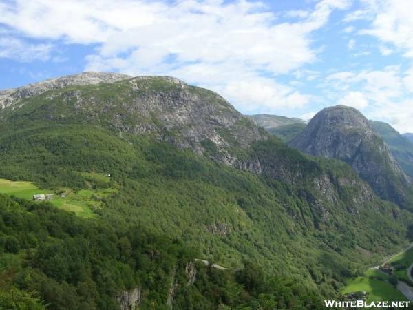 Mountains above Aurland Fjord, Norway