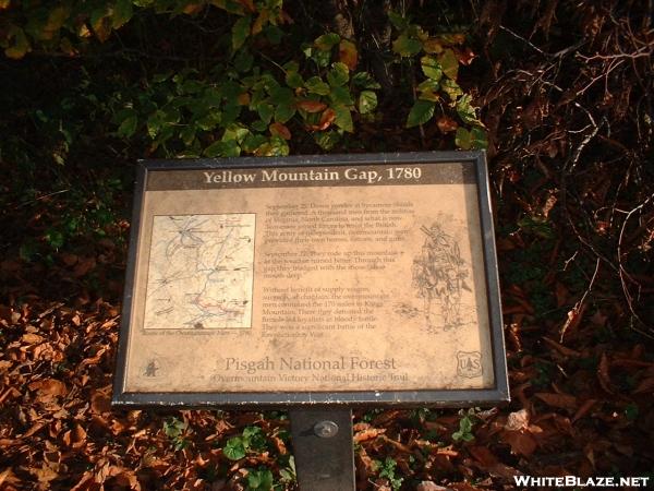 Yellow Mountain Gap Sign