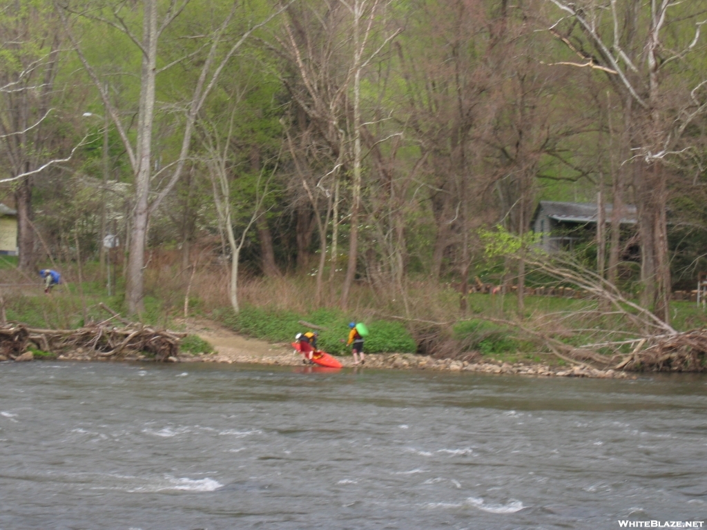 Kayakers on French Broad River