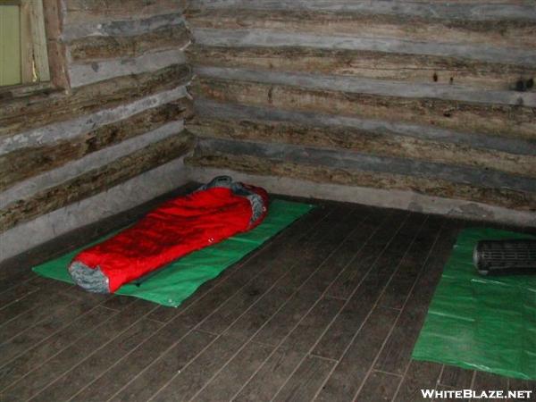 Interior of Roan High Knob Shelter October 21, 2005