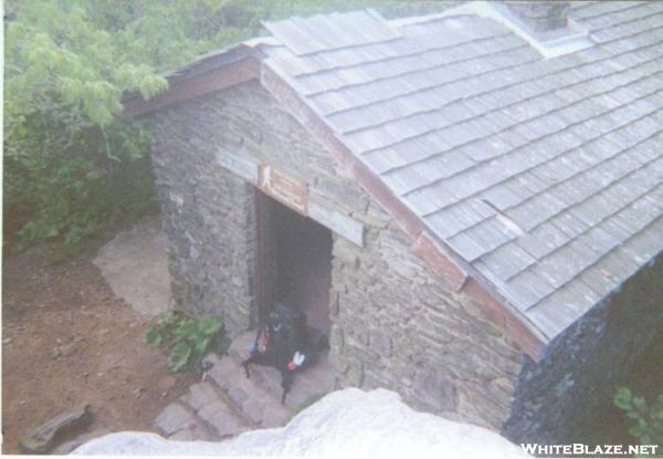 Blood Mountain Shelter from above