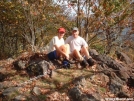 Visitors to Shuckstack Fire Tower by cabeza de vaca in Section Hikers