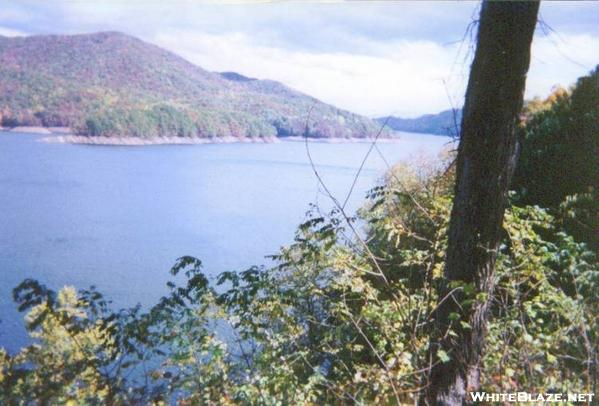 Fontana Dam Lake View from South approach