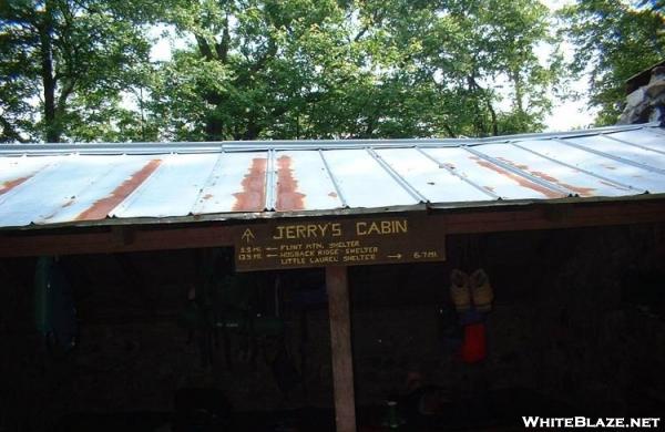 Jerry\'s Cabin Shelter Sign