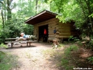 Princess Leah Relaxes at Flint Mountain Shelter 24JUN2005 by cabeza de vaca in Section Hikers