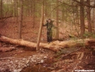 Dead Man Walking making a creek crossing by SGT Rock in Section Hikers