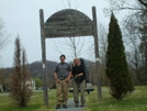 Blissful And Paul Bunyan Arrive In Damascus by Blissful in Virginia & West Virginia Trail Towns