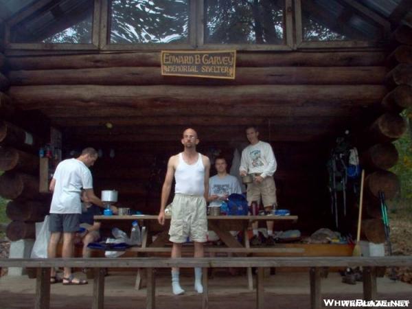 Hikers at Ed Garvey Shelter