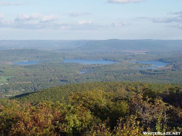 The Twin Lakes from Bear Mountain in CT.