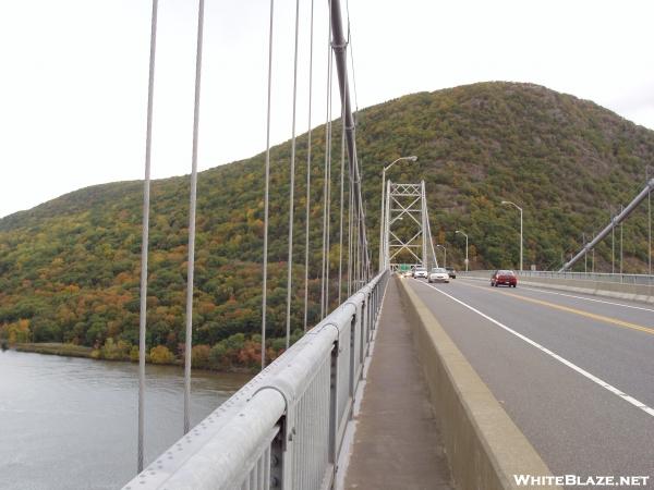 Walking east on Bear Mountain Bridge