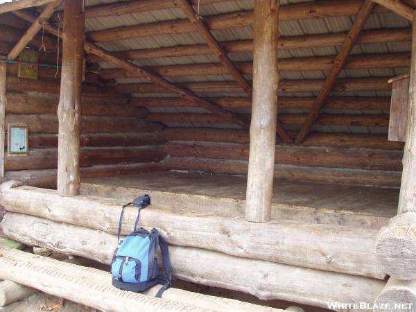 Stewart Hollow Brook Lean-to in CT: Inside