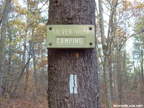 Silver Hill Campsite in CT: Sign