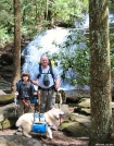 Steve Scott and Phoebe at Long Creek Falls