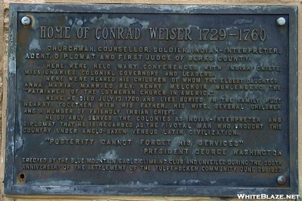 Conrad Weiser plaque