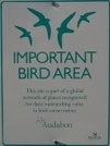 Important Bird Area (IBA) sign