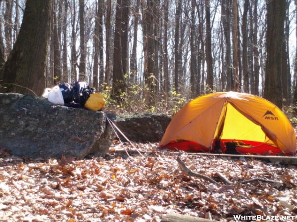 my tent and gear