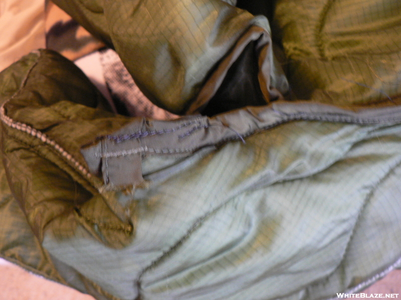 M65 Field Jacket Liner Mod - Sewn Pit Openings