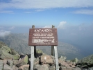 Katahdin sign by bullseye in Katahdin Gallery