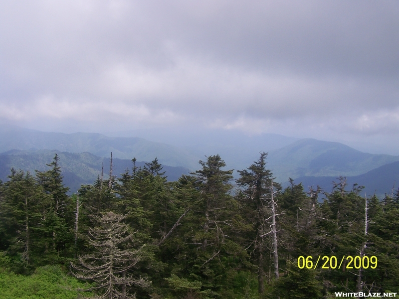 View From Lookout At Clingmans Dome