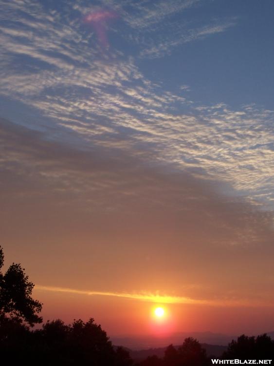 Sunrise along the Blue Ridge Parkway