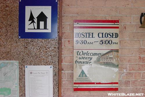 Sign at Pine Grove Furnace Hostel