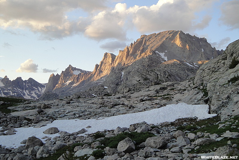 Fremont Peak just before sundown in the Wind River Range in Wyoming