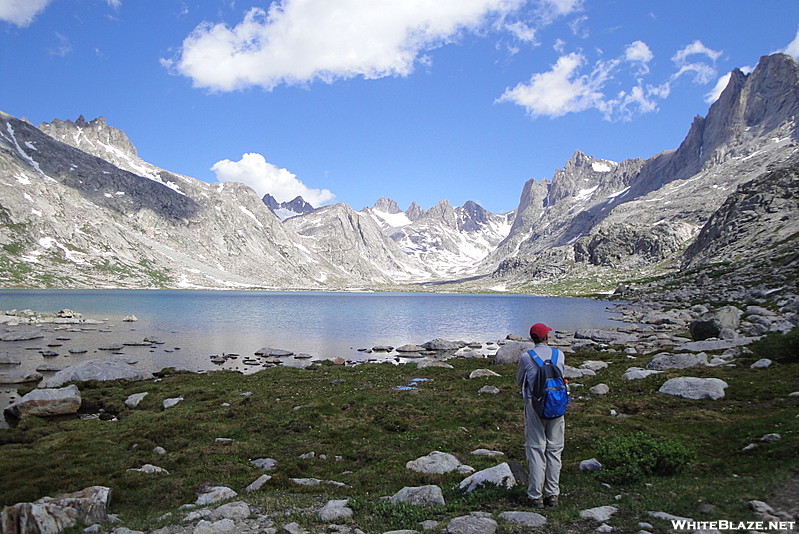 Lower Titcomb Lake in the Wind River Range in Wyoming