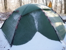 A Surprise Snowstorm At Saddle Tree Gap by Tipi Walter in Tent camping