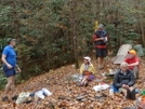 Sgt Rock And The Group At Stiffknee Camp by Tipi Walter in Thru - Hikers