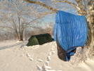 Day 4 Brings The Sun Between Snowstorms by Tipi Walter in Tent camping