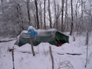 My 4th Snowstorm Of The Trip by Tipi Walter in Tent camping