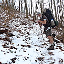 Uncle Fungus Climbing the North Face of Flats Mt by Tipi Walter in Views in North Carolina & Tennessee