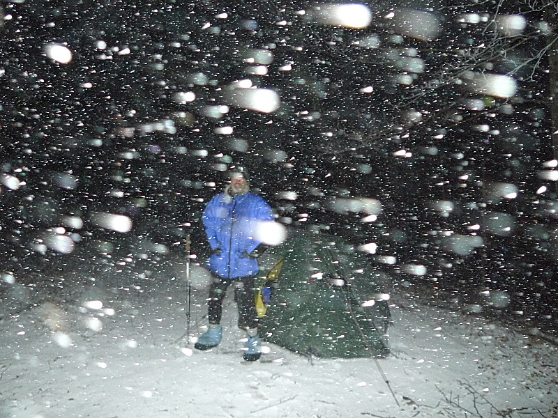 Rain Turns To Snow At Cold Spring Gap Citico