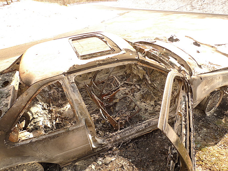 Burned Out Car At Beech Gap
