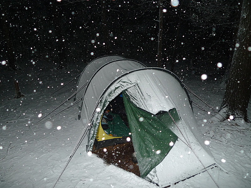 What Better Place To Get Snow Than At Snow Camp Near Cherry Log Gap??