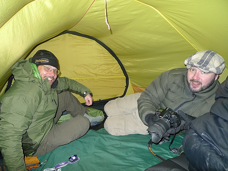 Patman And Gonzan Share My Tent In A Cold 5,300 Foot Open Bald Windstorm